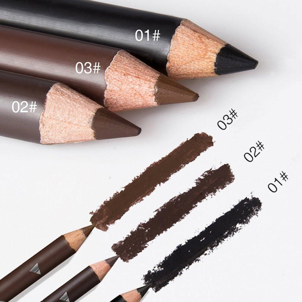 Magic Microblade Eyebrow Pen Waterproof Dark Grey 2Pcs 4-Tip Contouring Pencil