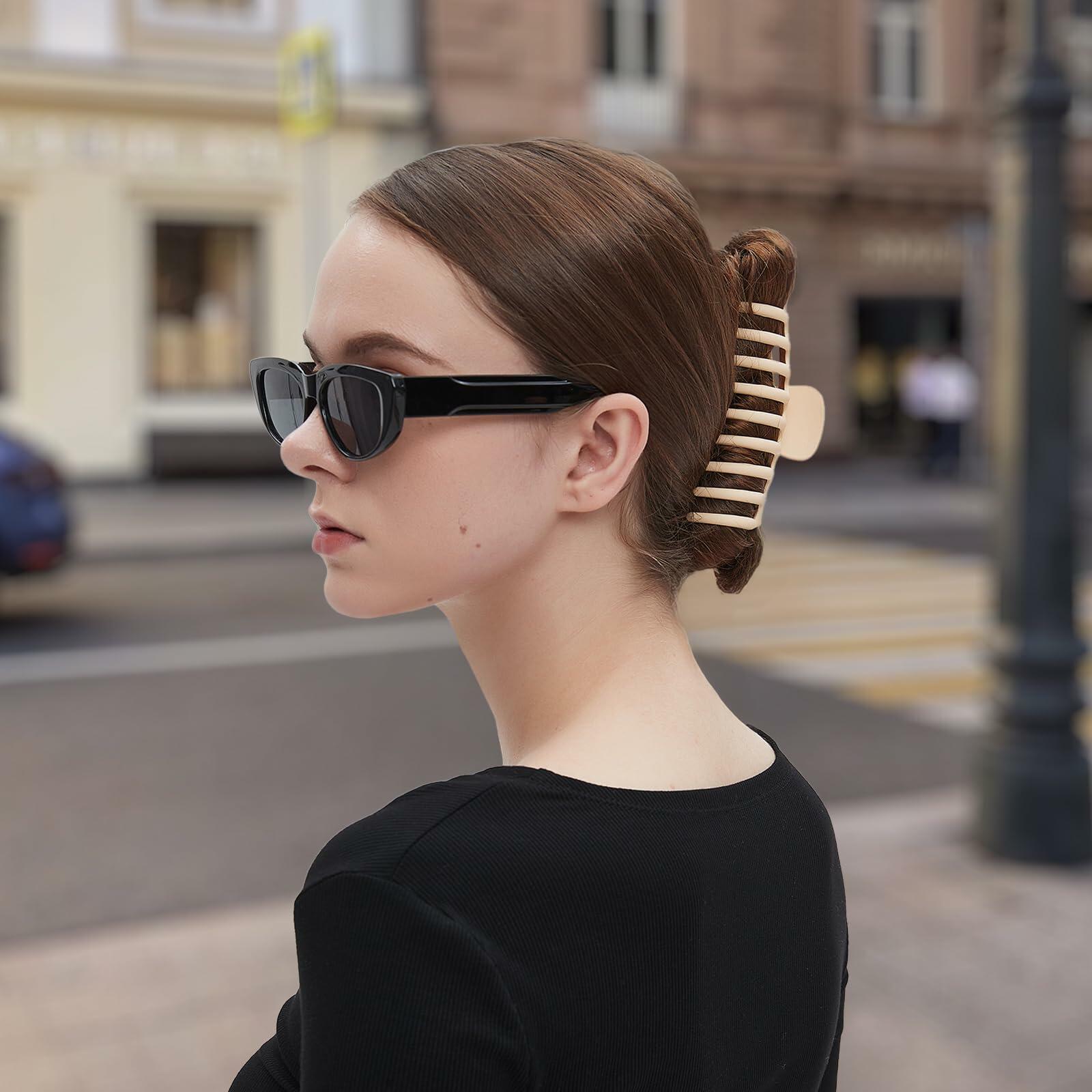 Hair Accessories Matte Non-Slip Large Claw Hair Clips for Thick Hair 4 Pack