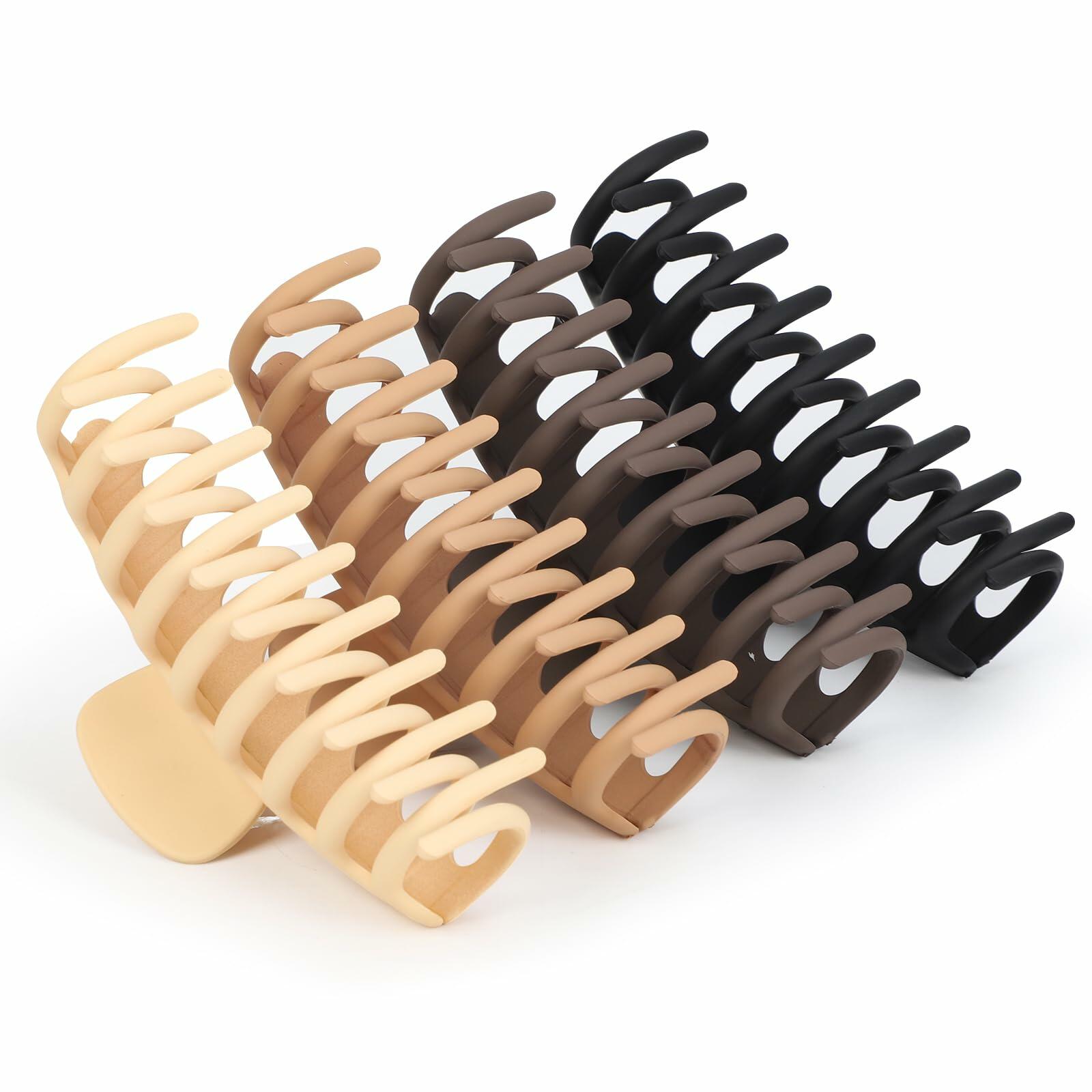 Hair Accessories Matte Non-Slip Large Claw Hair Clips for Thick Hair 4 Pack