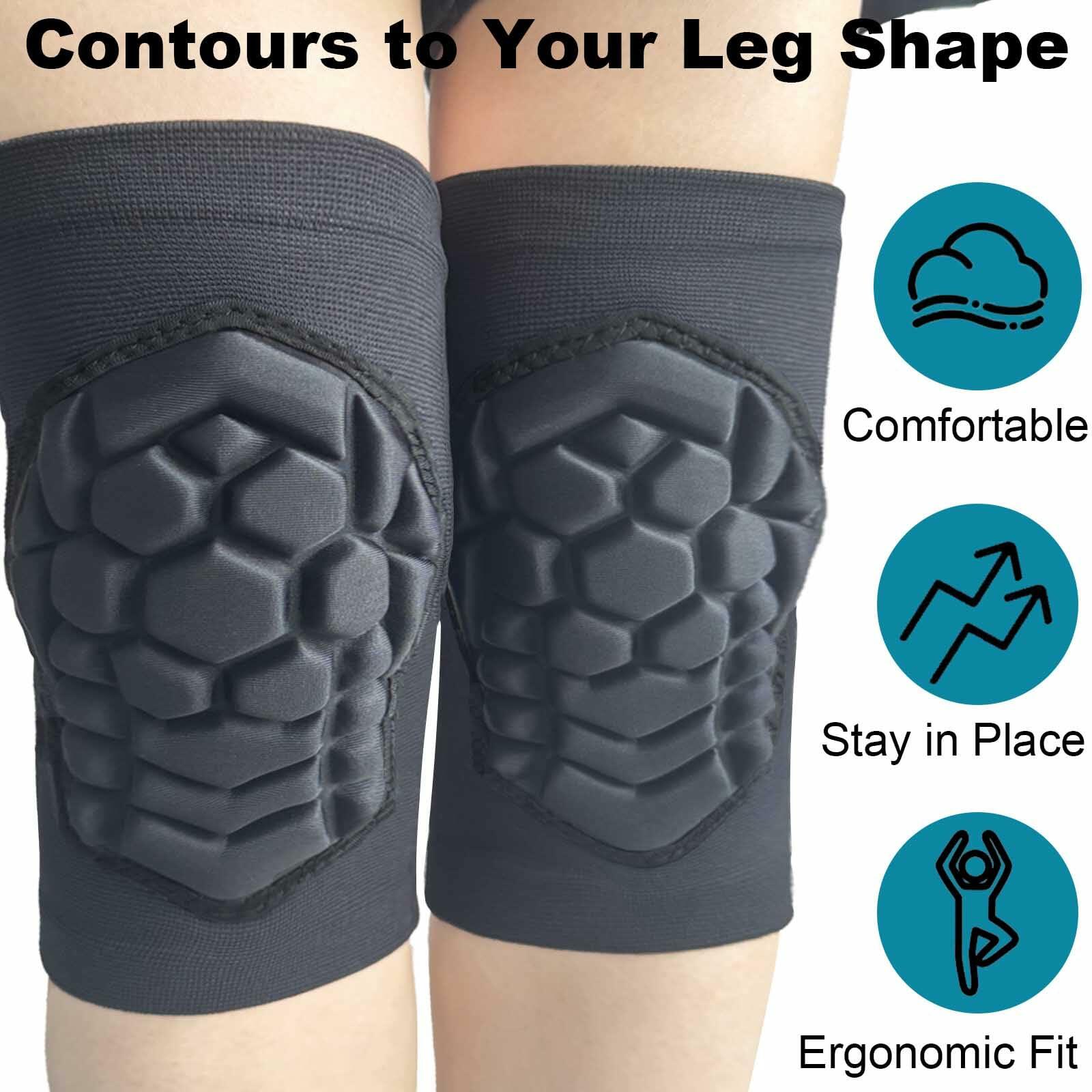 Lightweight Knee Pads with Sponge Padding for Sports, Black, Size M