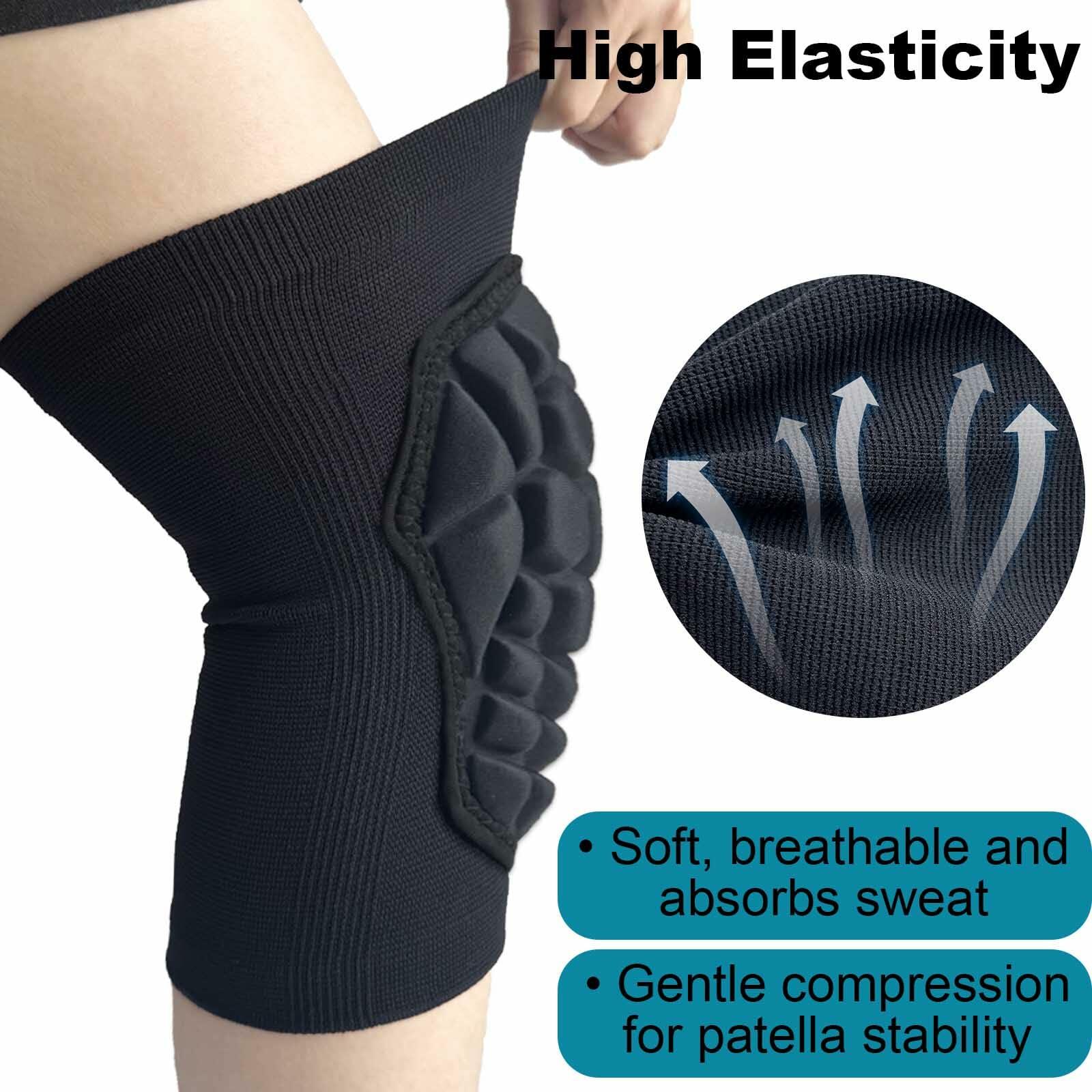 Lightweight Knee Pads with Sponge Padding for Sports, Black, Size M