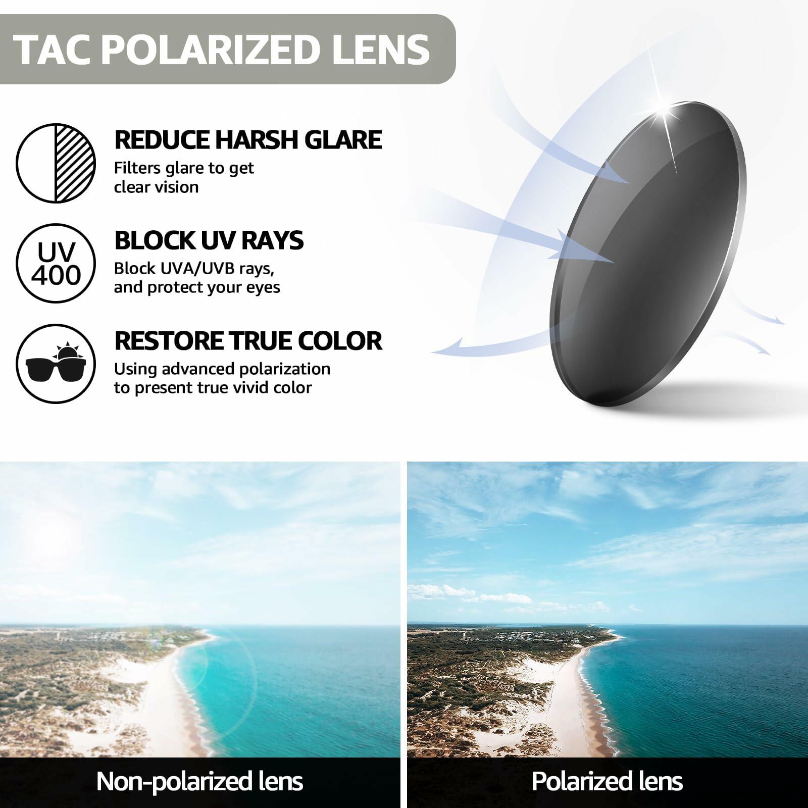 TJUTR Polarized Women's Wrap Around Butterfly Sunglasses UV400 Protection