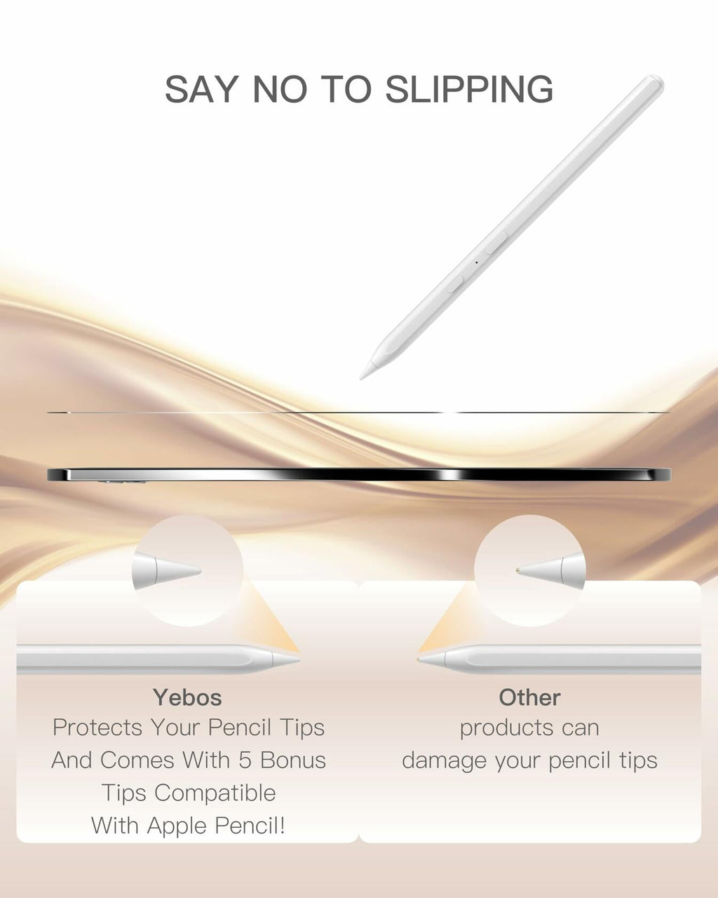 YEBOS Magnetic Paper-Feel Screen Protector for iPad Pro 13 2024 Black