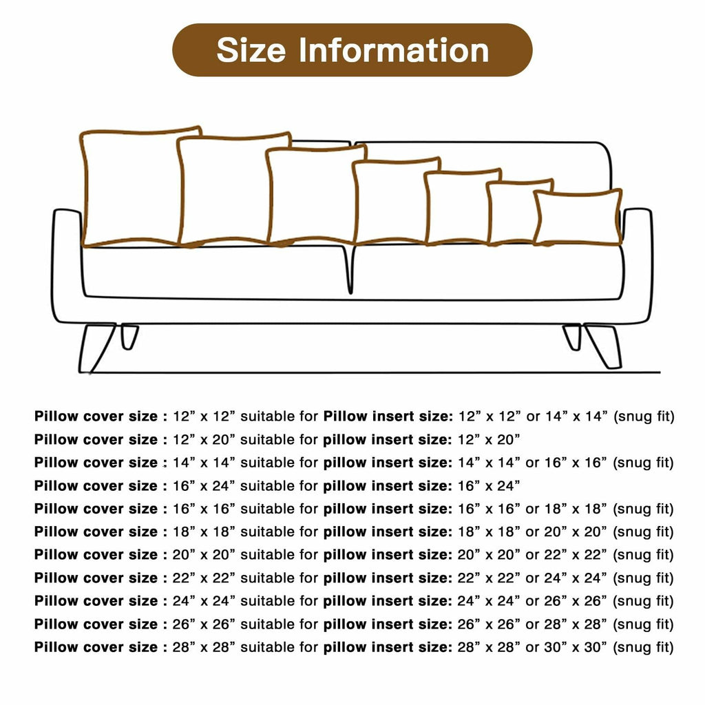 2pc Boucle Throw Pillow Covers 22x22 Light Brown Soft Textured Cushion Case