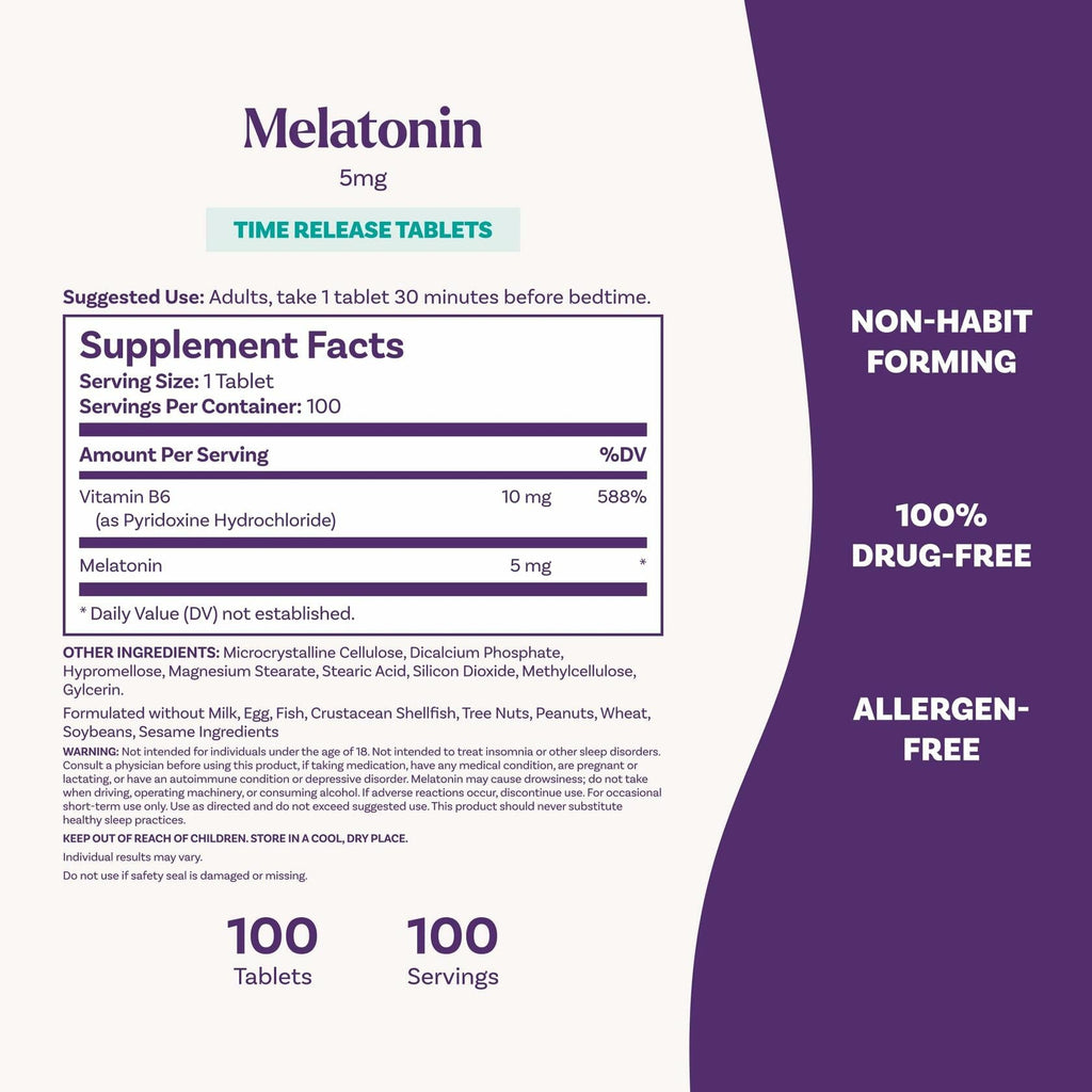 BestBy04/27 Natrol Melatonin 5mg Time Release Sleep Aid 100 Tablets