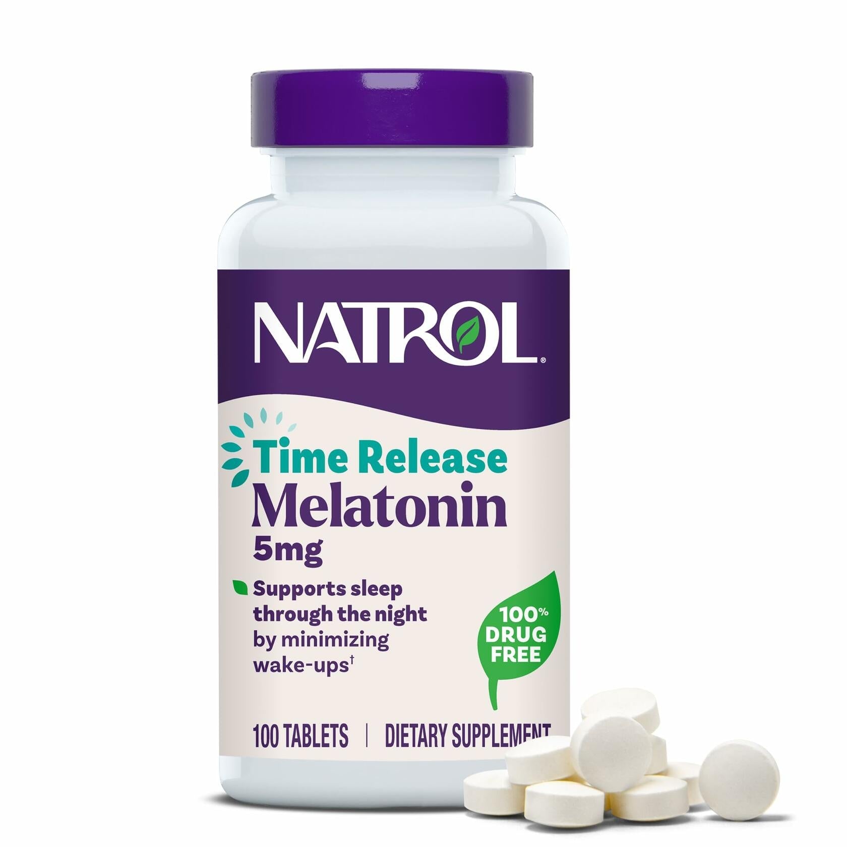 BestBy04/27 Natrol Melatonin 5mg Time Release Sleep Aid 100 Tablets