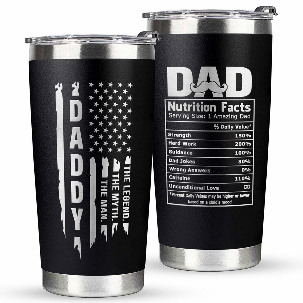 VIWIS Best Dad Tumbler Cup 20oz Father's Day Gift Insulated Travel Mug