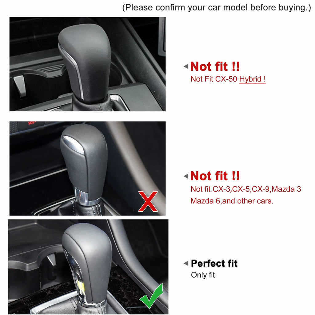 ANFOKAS Mazda 3 CX-30 CX-50 Gear Shift Knob Cover Trim Red