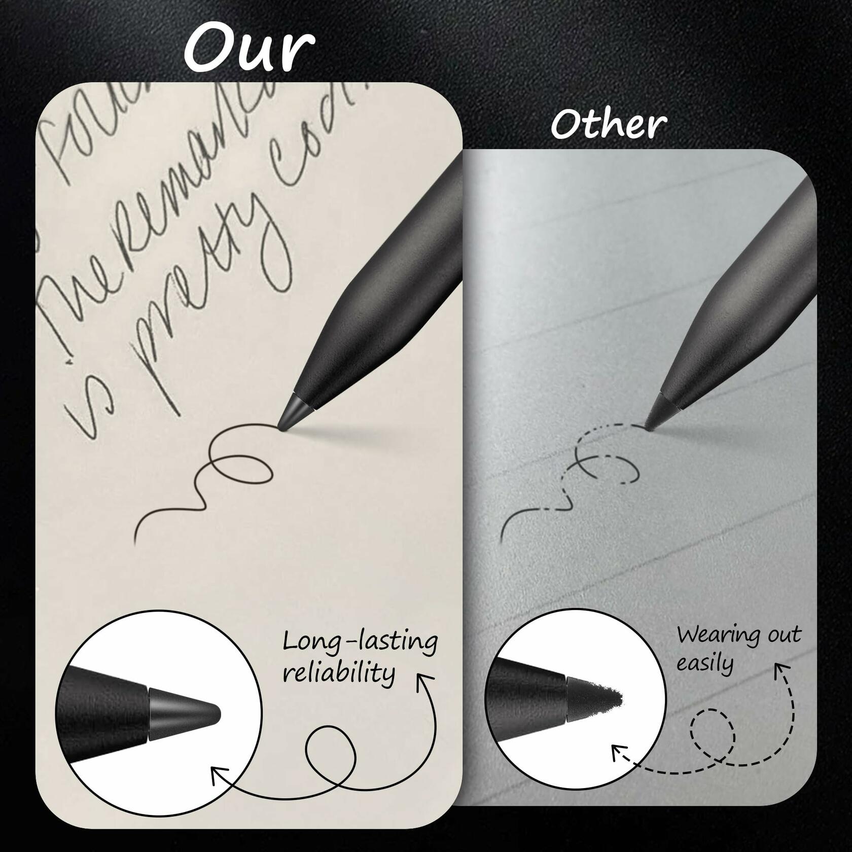 Enhon 6 Pcs Replacement Tips for Remarkable Paper Pro Pen Black
