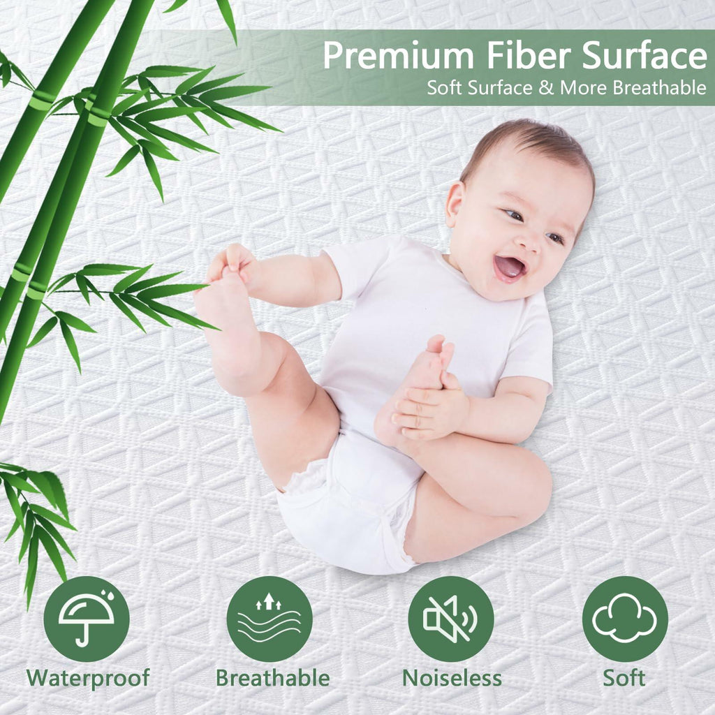 Premium 100% Waterproof Mattress Protector King Size 8''-21'' Deep Pocket White