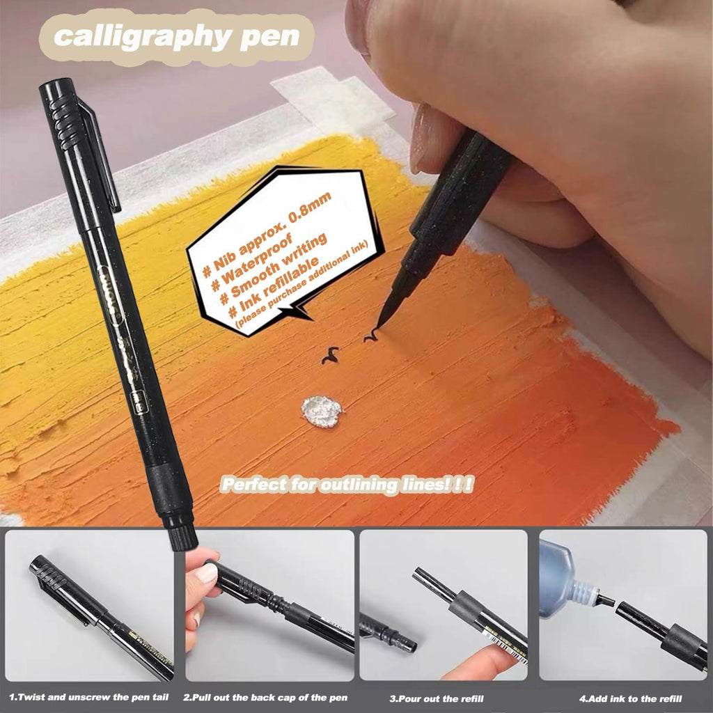DAIZART Oil Painting Tool Set Palette Knife Blending Sponge Pen Art Supplies