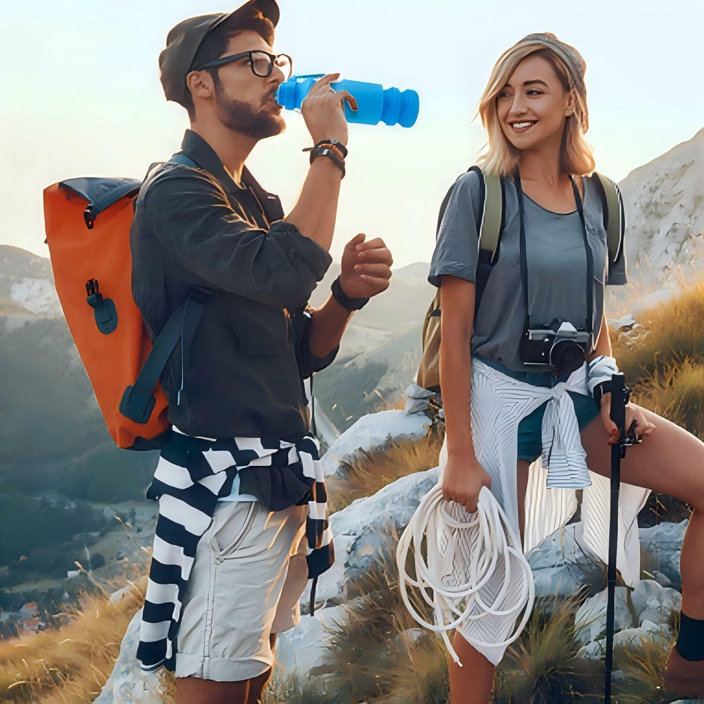 Mitour Collapsible Silicone Water Bottle Cup 650ml Foldable Reusable BPA Free