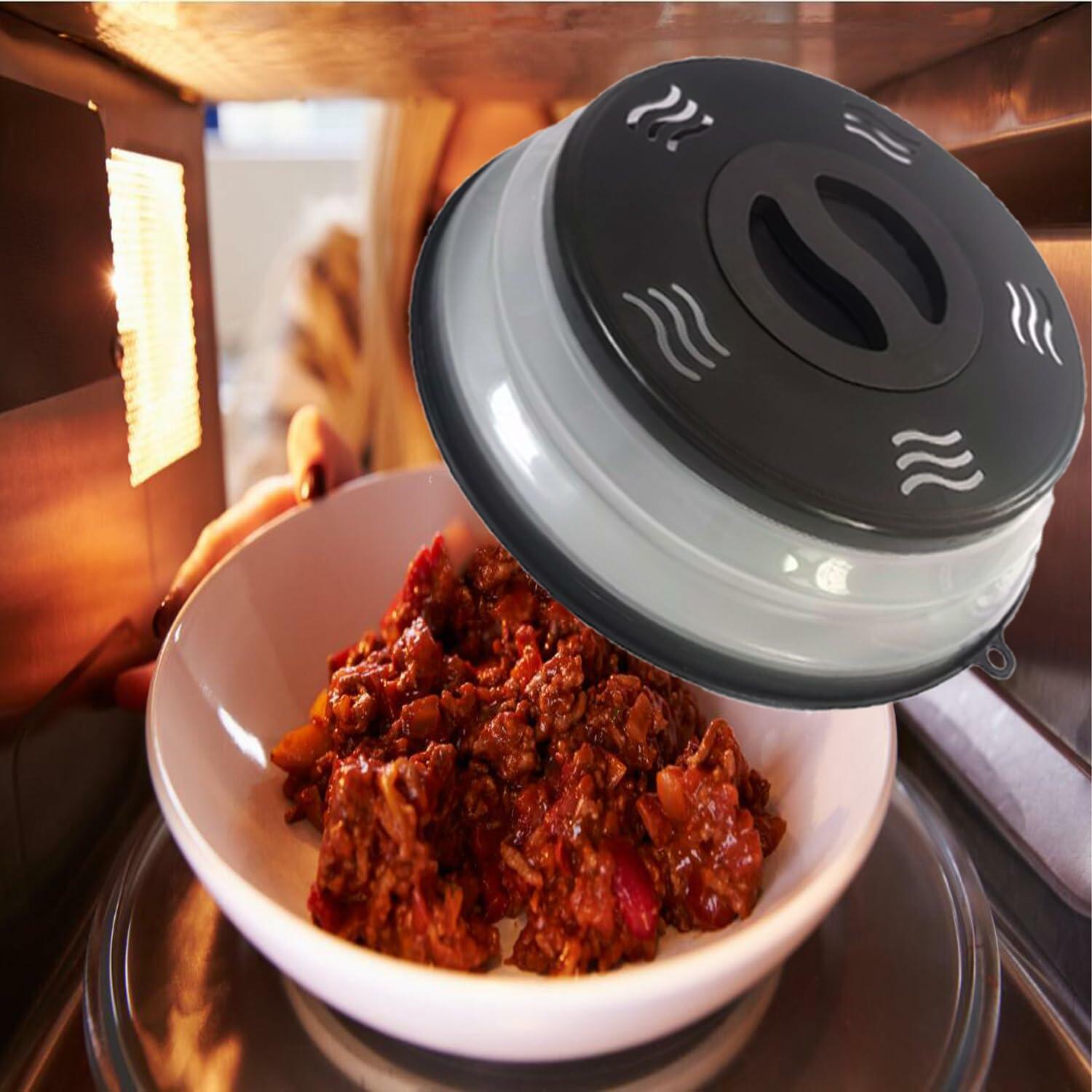 Microwave Splatter Cover Vented BPA-Free Silicone Plastic 1PACK Dishwasher Safe