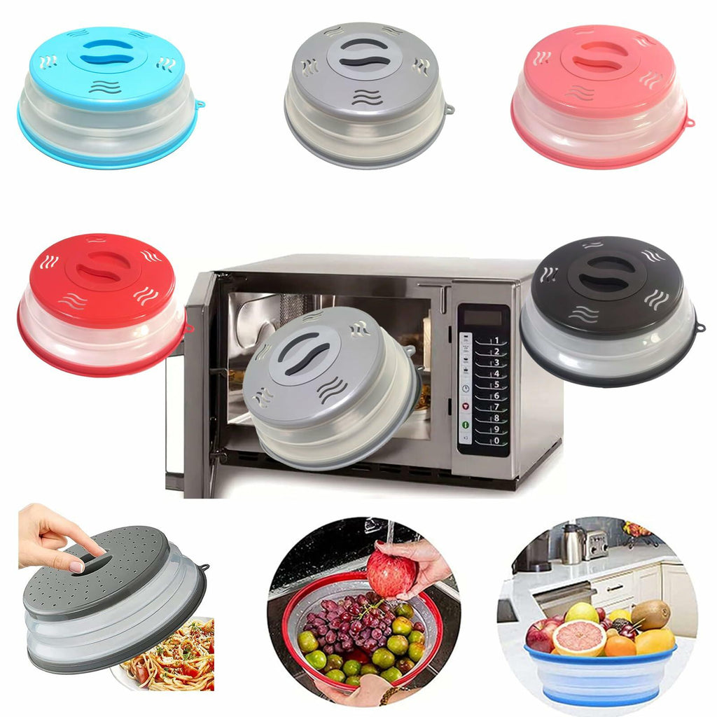 Microwave Splatter Cover Vented BPA-Free Silicone Plastic 1PACK Dishwasher Safe