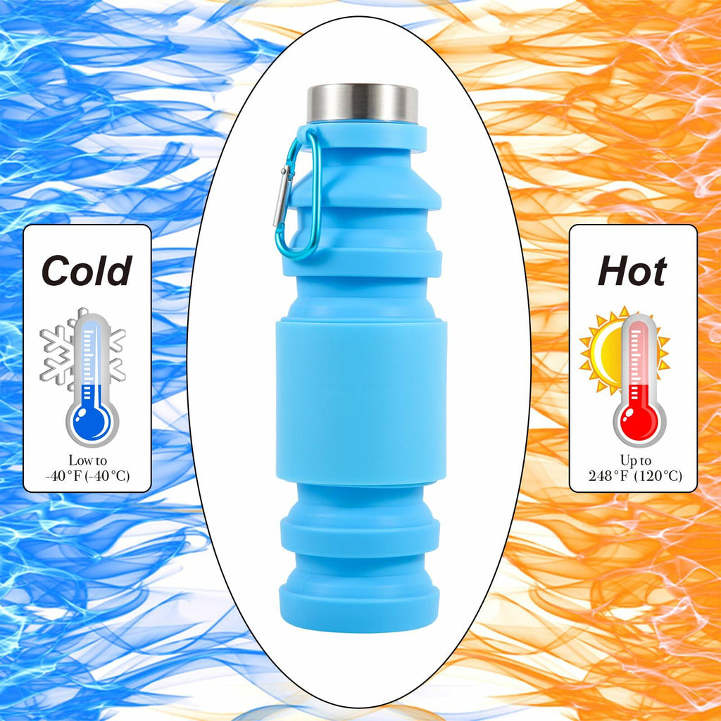 Mitour Collapsible Silicone Water Bottle Cup 650ml Foldable Reusable BPA Free