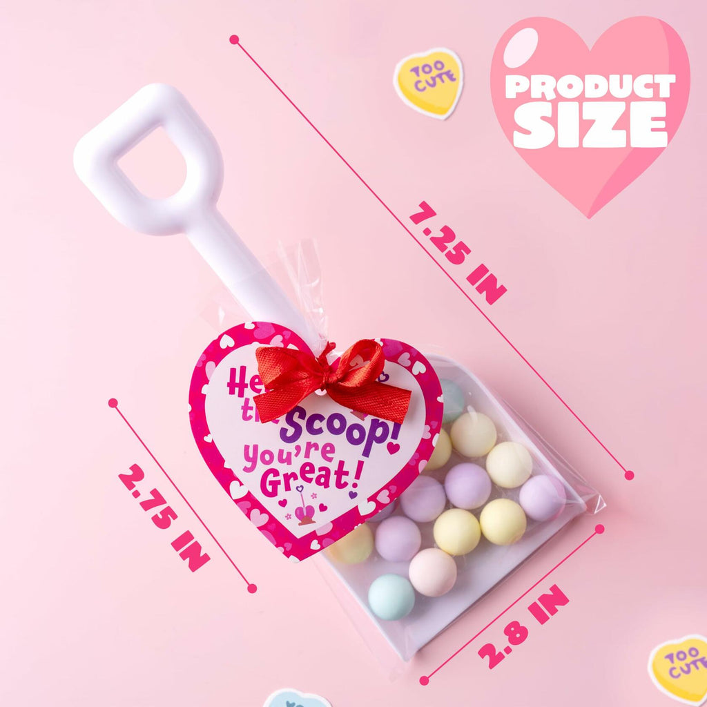 JOYIN 28 Plastic Toy Shovels Pink Red White Kids Party Favor Valentines