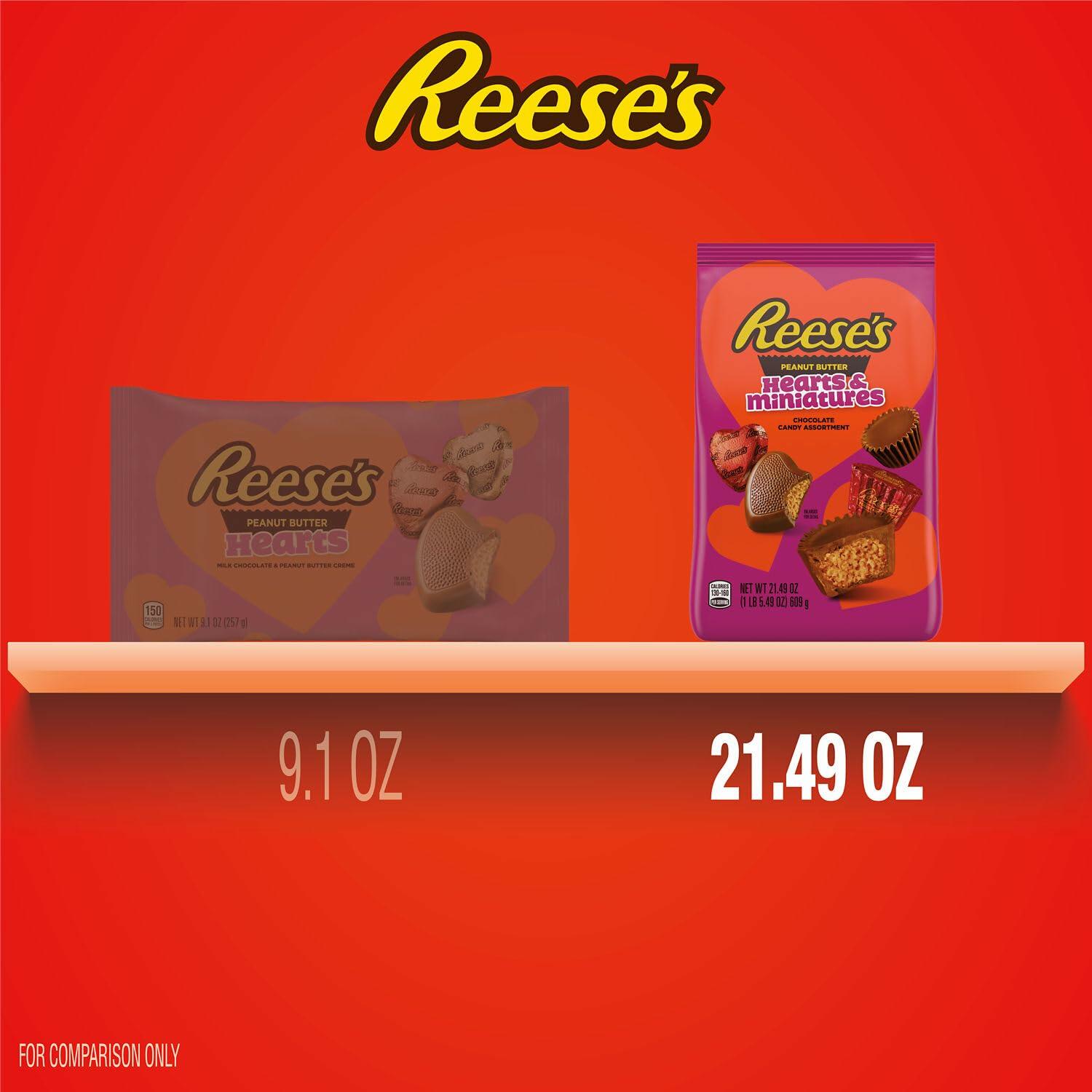 BestBy07/25 REESE'S Assorted Chocolate Peanut Butter Shapes Candy Bag 21.49oz