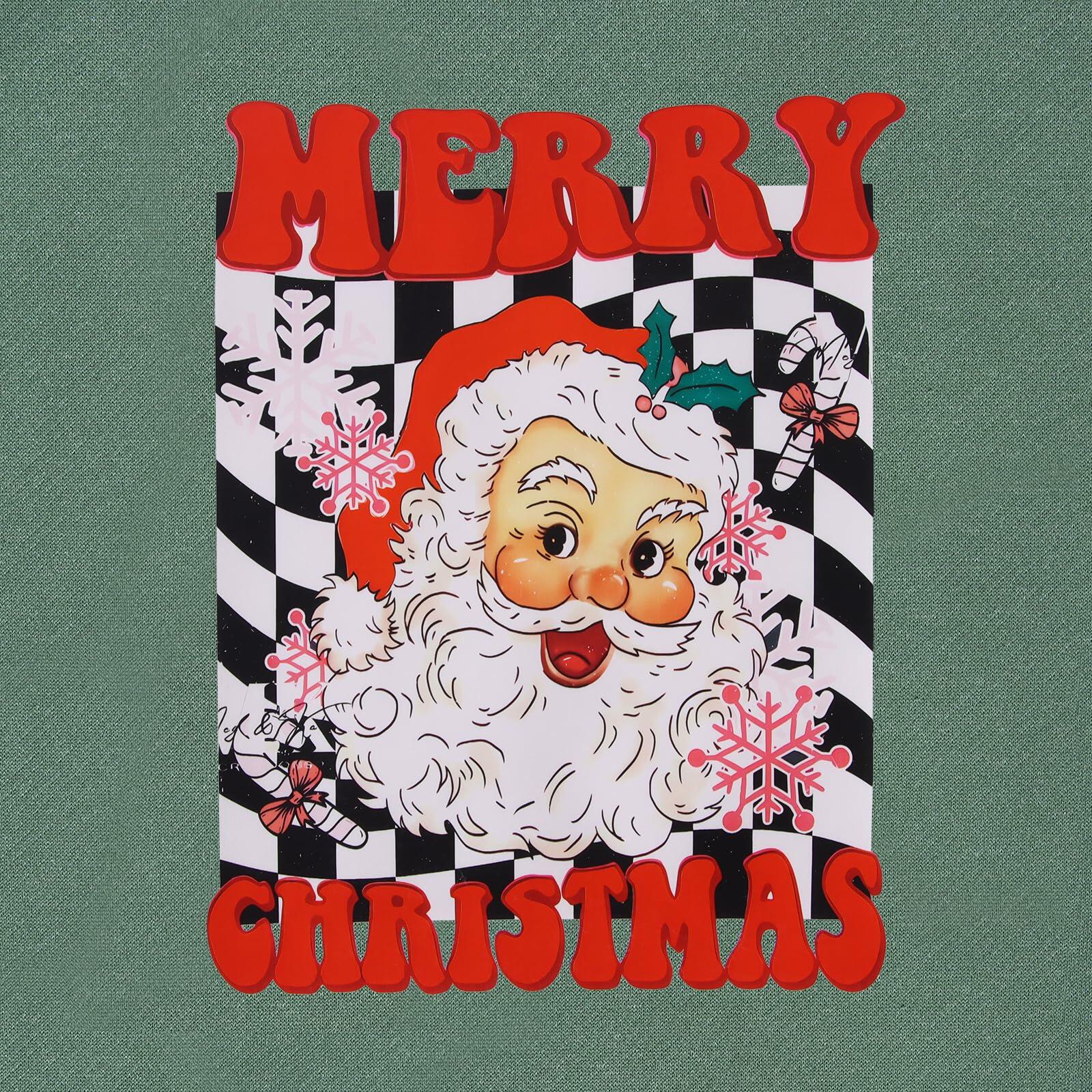 C&M WODRO Toddler Christmas Santa Sweatshirt Pants Set Green Size 4-5 Years