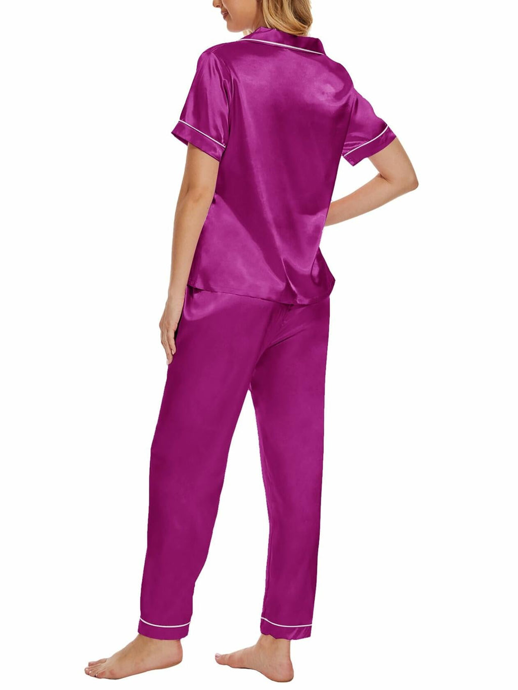 Rose Red Women's Pajama Set Plus Size Super-Soft Short & Long Sleeve Pants XL