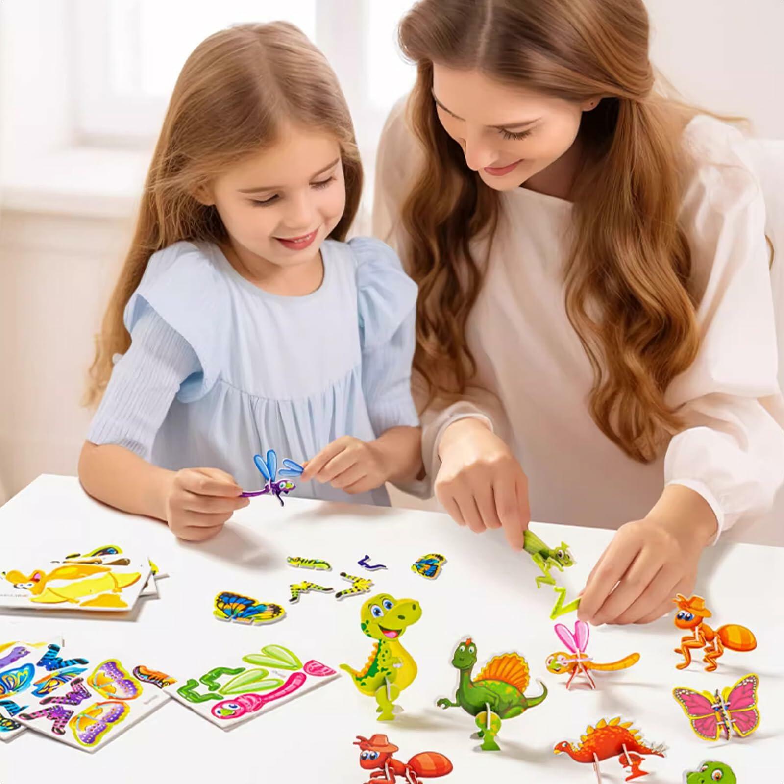25Pcs Educational 3D Cartoon Puzzle Toys for Kids Birthday Gift