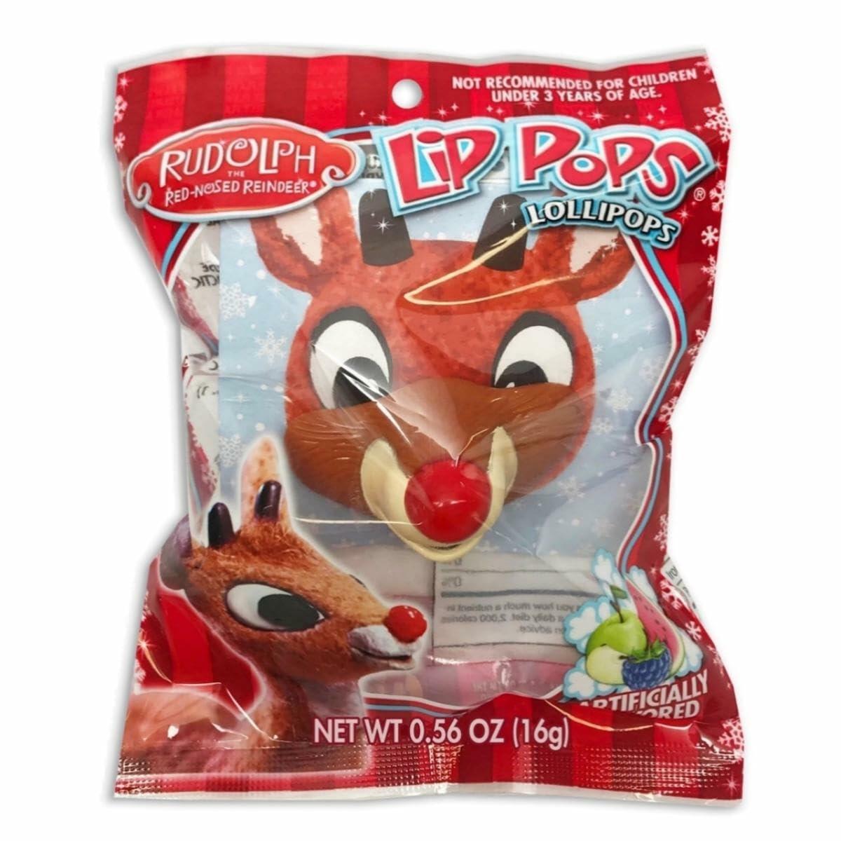 Flix Candy Lil Pops Lollipops Rudolph Red-Nosed Reindeer Bag 0.56oz (16g), Best