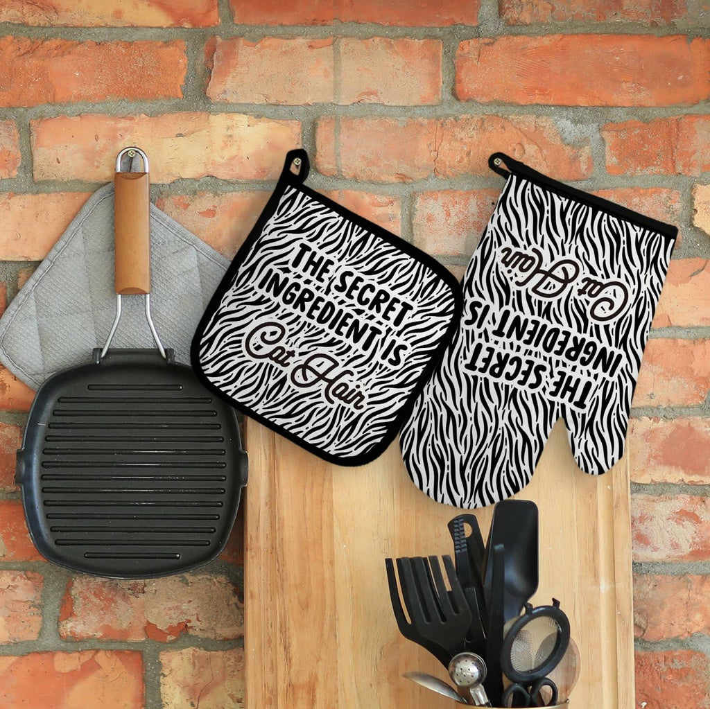 Qeheb Cat Hair Oven Mitts Heat Resistant Kitchen Cooking Gloves