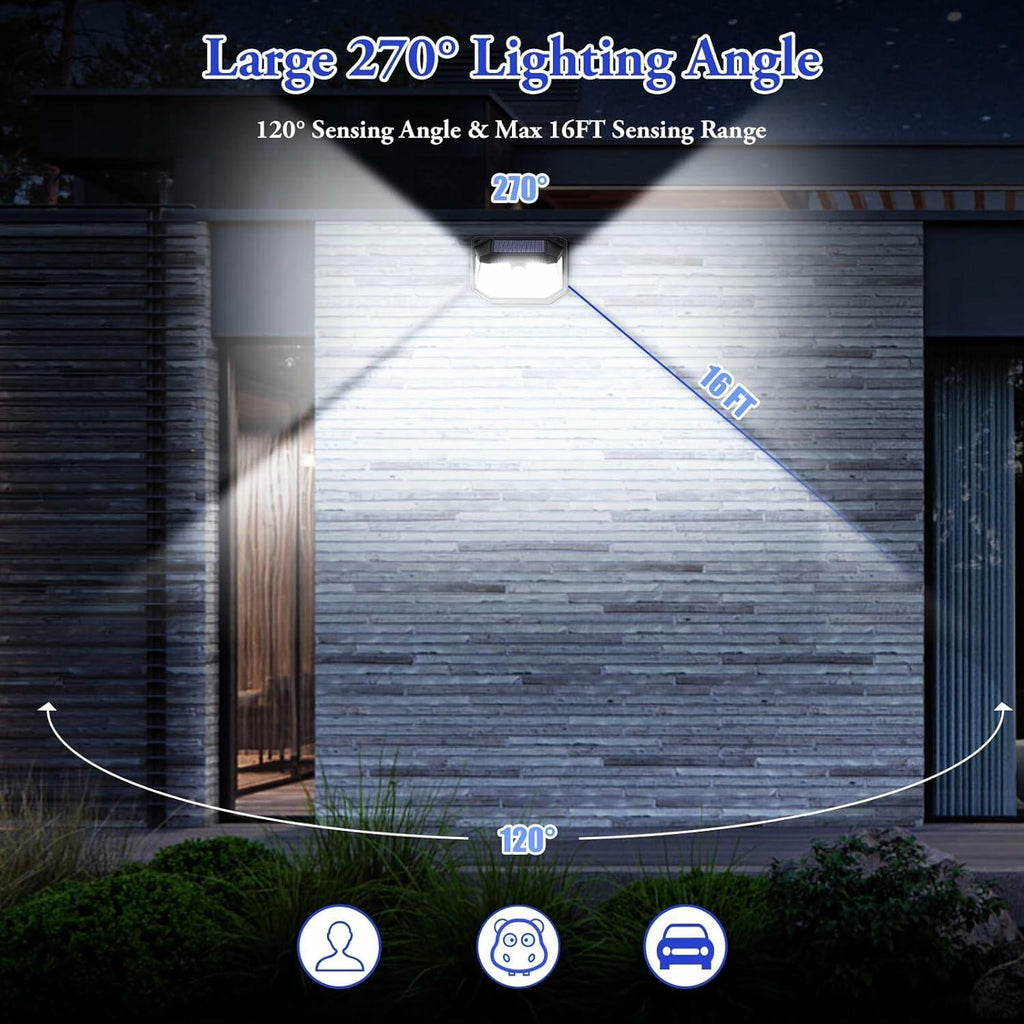 Solar Outdoor Lights 12-Pack 178 LEDs Motion Sensor Waterproof Security Light