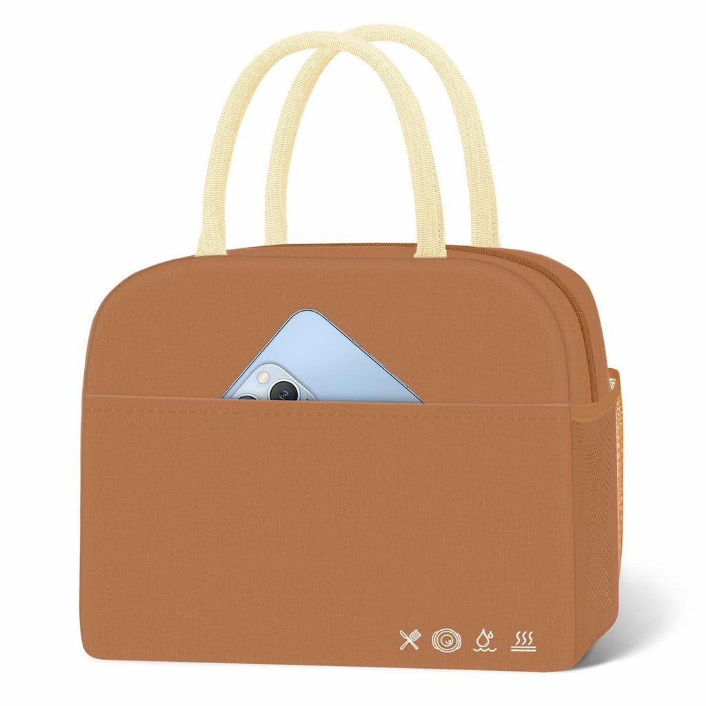 KUBYA Insulated Reusable Lunch Bag Tote for Adults Office Travel Picnic