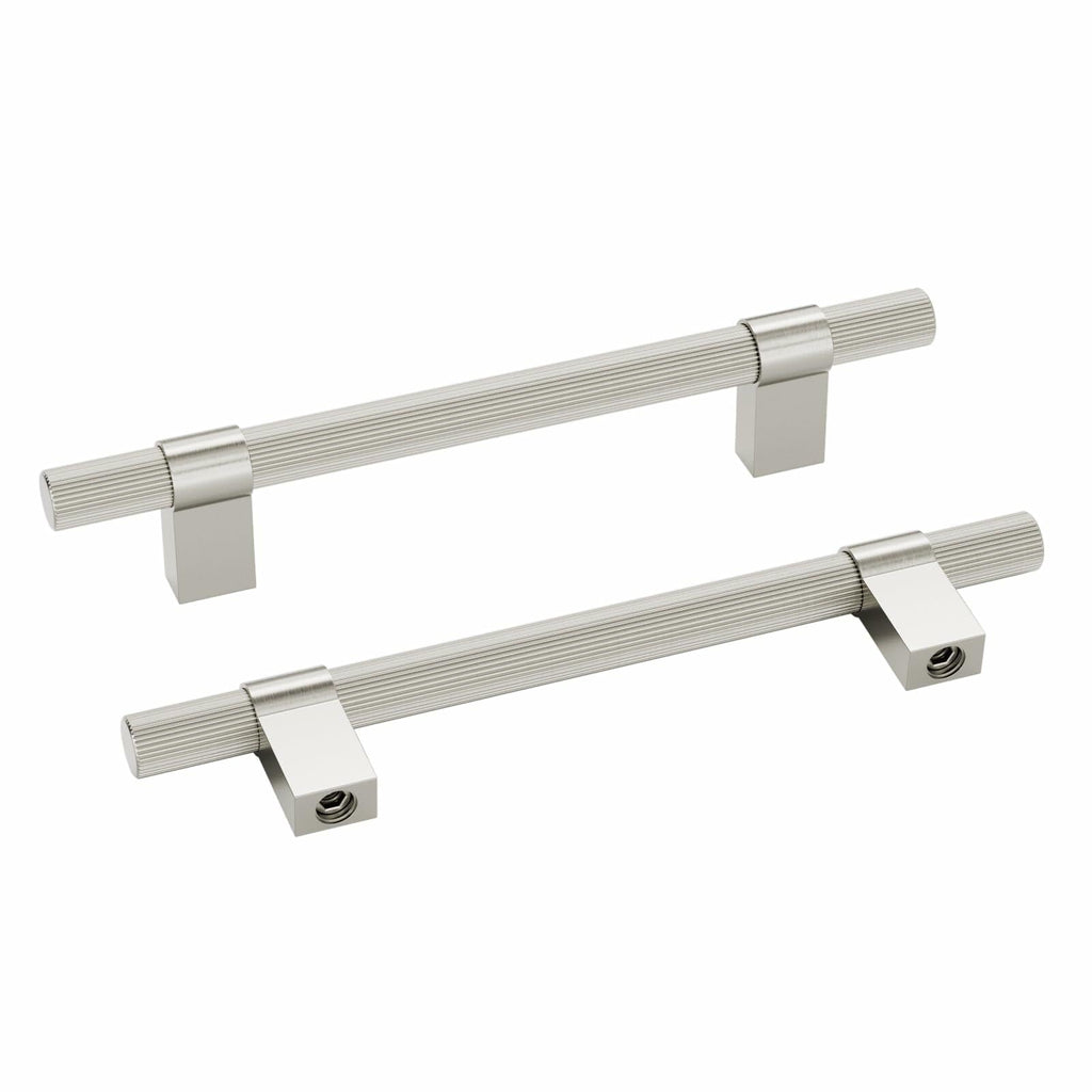 homdiy 15 Pack Brushed Nickel Cabinet Handles 128mm T Bar Silver