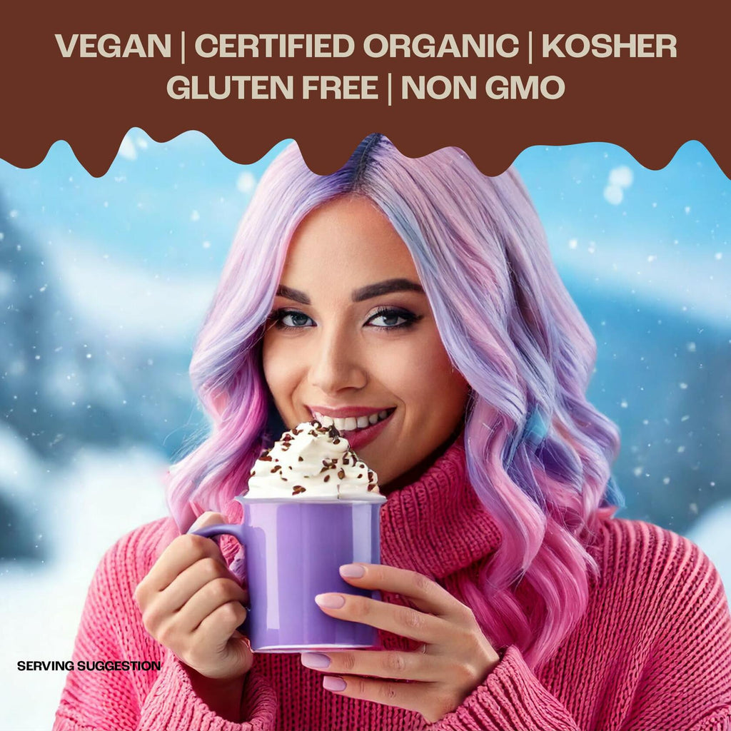 BestBy10/26 Crazy Cups Ultra Premium Organic Vegan Hot Chocolate Mix 20 Pack