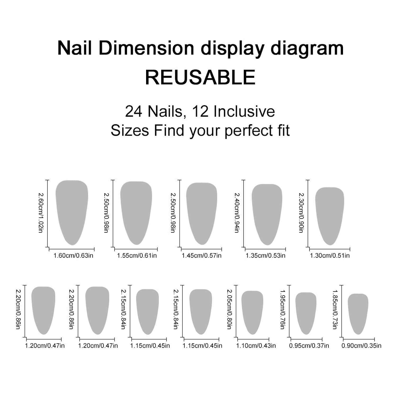 RIICFDD 24Pcs Medium Almond French Tip White Fake Nails 3D Bow Pearl Charms