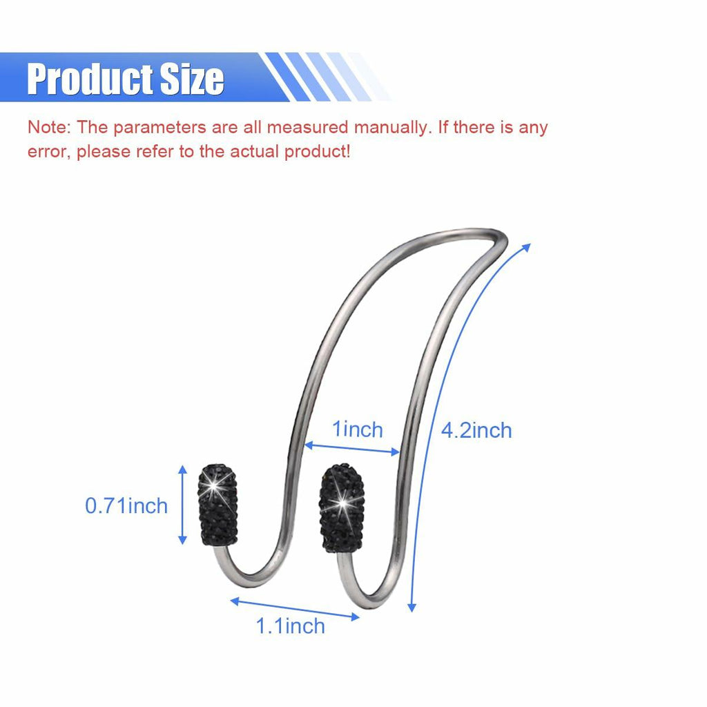 LAINLOY 2PCS Car Headrest Hook Hangers Stainless Steel Universal AB