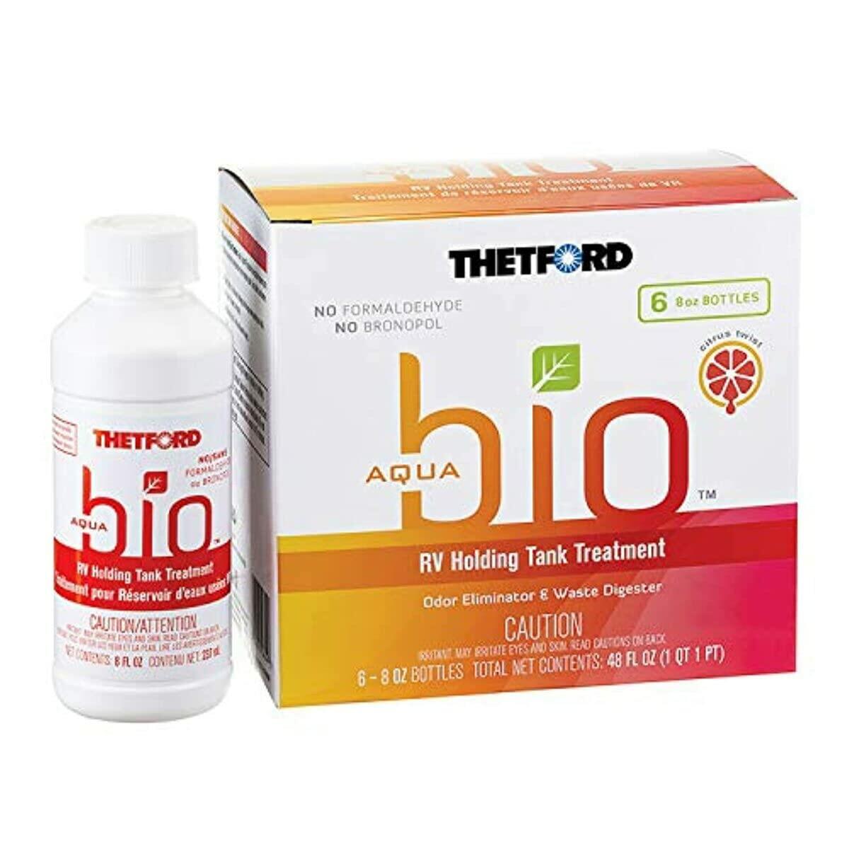 Thetford AquaBio RV Holding Tank Treatment Citrus Twist 6 Pack 8oz Orange