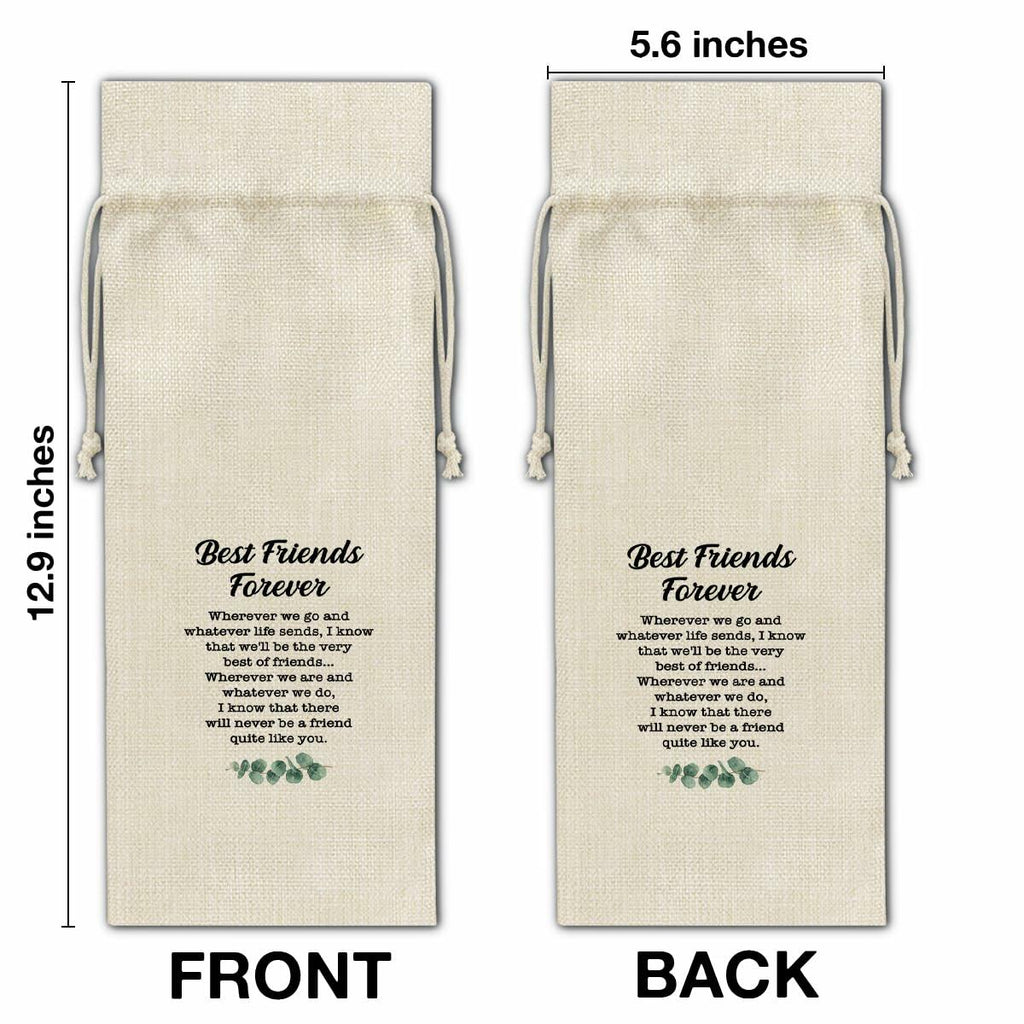 Best Friends Forever Wine Gift Bag Friendship Gift for Women Men