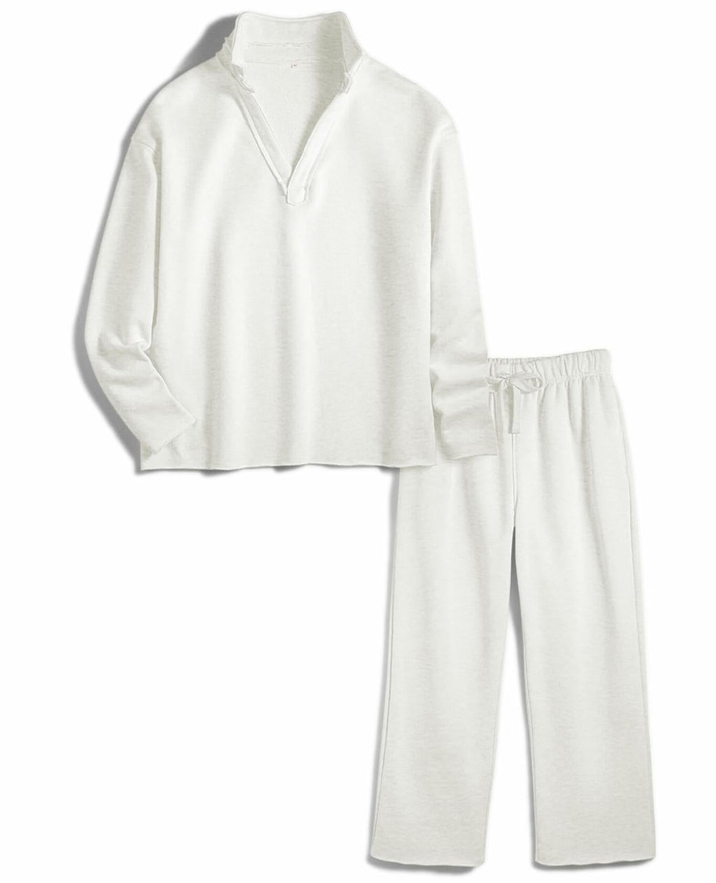 Women’s 2-Pc Tracksuit Light Gray Pullover & Sweatpants Casual Lounge S