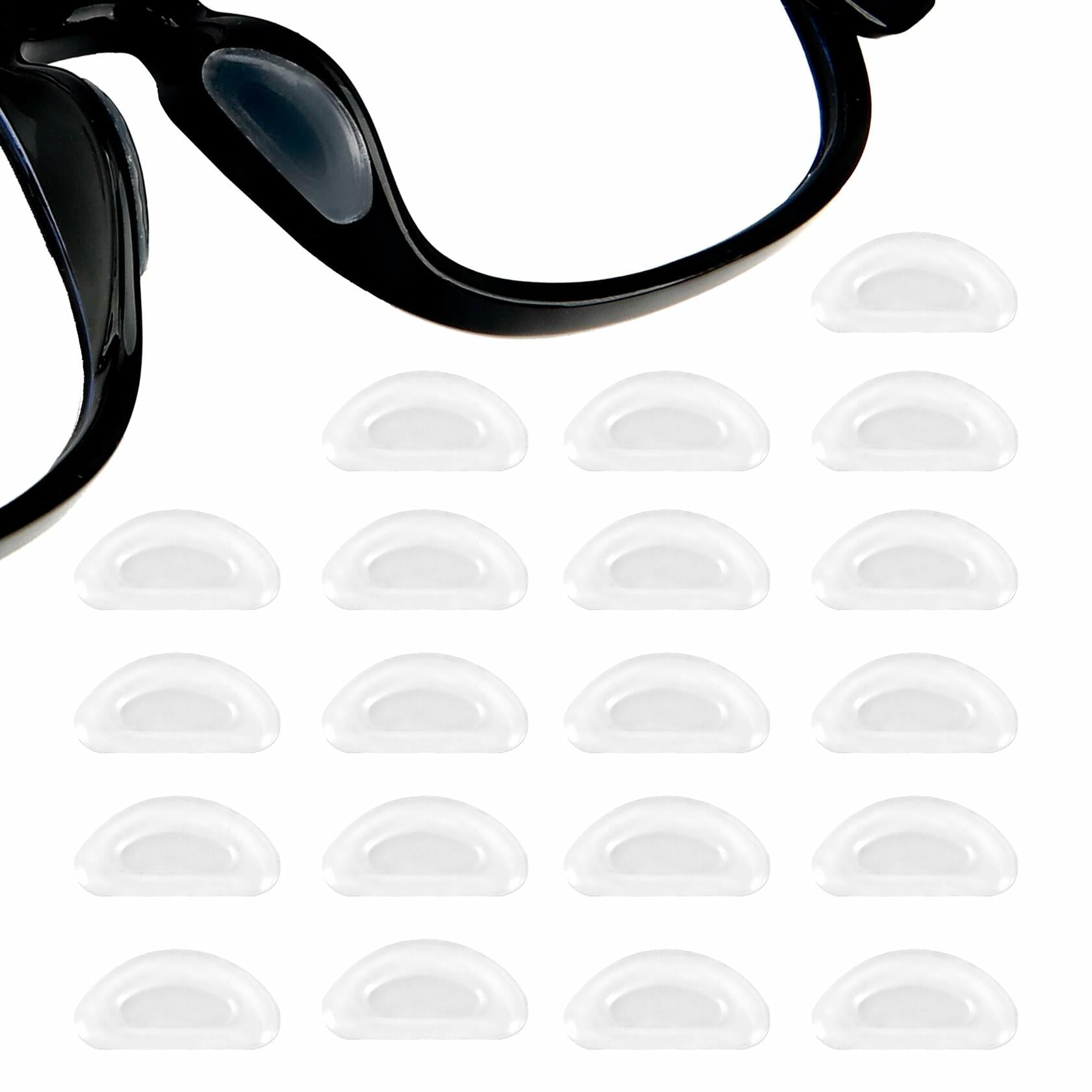 10 Pairs Silicone Eyeglass Nose Pads 1mm Black Non Slip Replacement