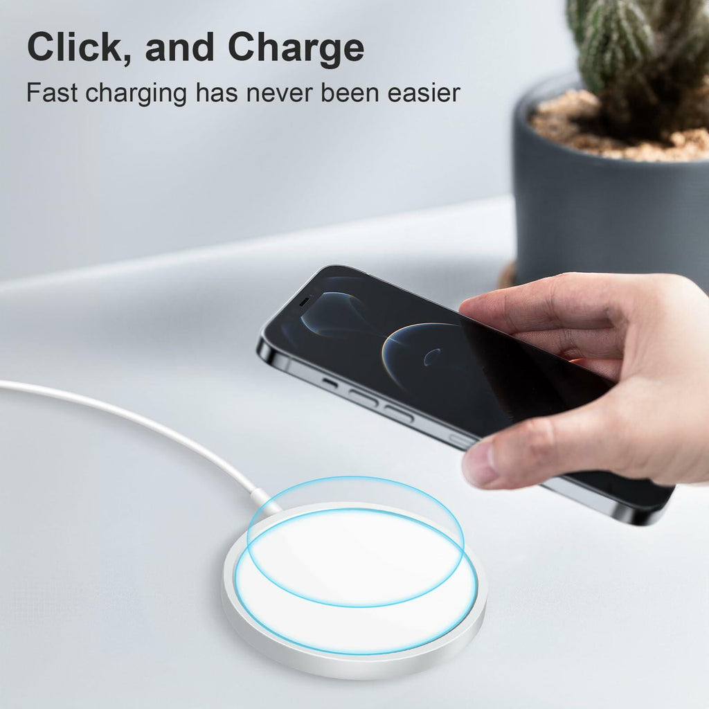 20W Magnetic Wireless Charger for iPhone 16 15 14 13 Pro Max - White