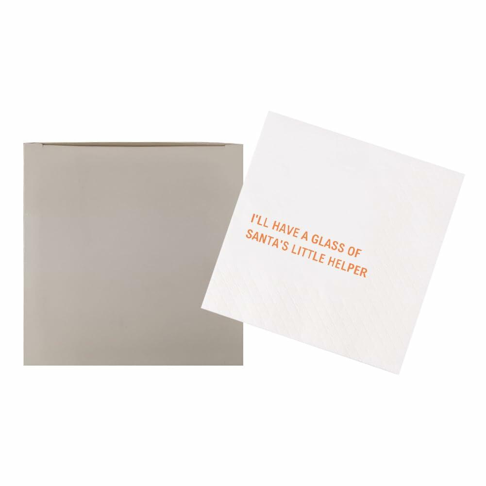VOWFOO Funny Christmas Cocktail Napkins 100pcs I'm Stuck With Holiday Party