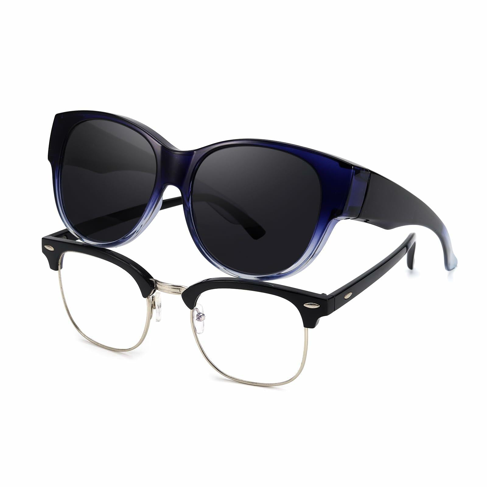 Xfeel Polarized Sunglasses Over Glasses Women Trendy Shades UV400