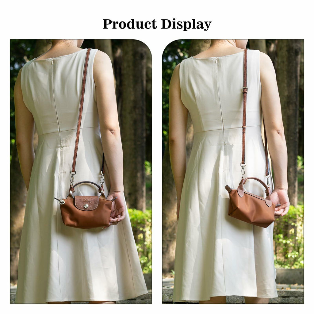 XKE-X Adjustable Leather Purse Strap Kit Brown Handbag Crossbody