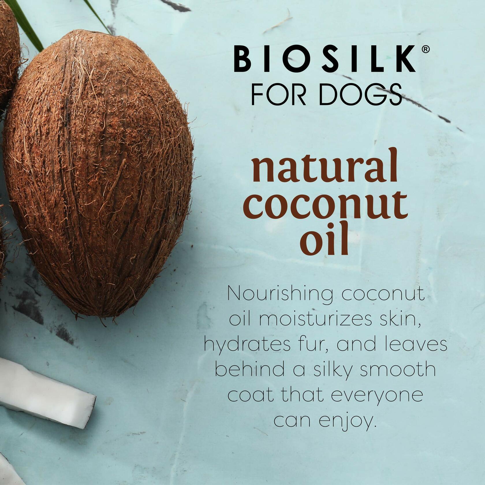 BioSilk Silk Therapy Dog Shampoo Organic Coconut Oil Beige 12 fl oz