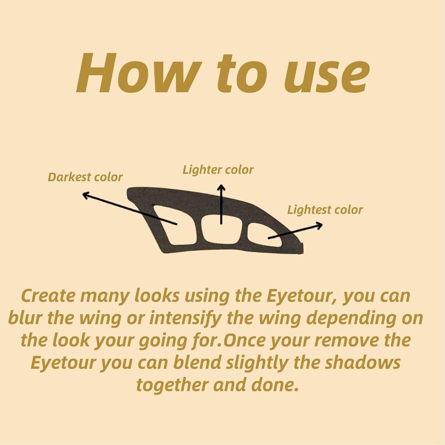 Eyetour Eyeshadow Guide Makeup Template Stencil Tool 2 Pieces