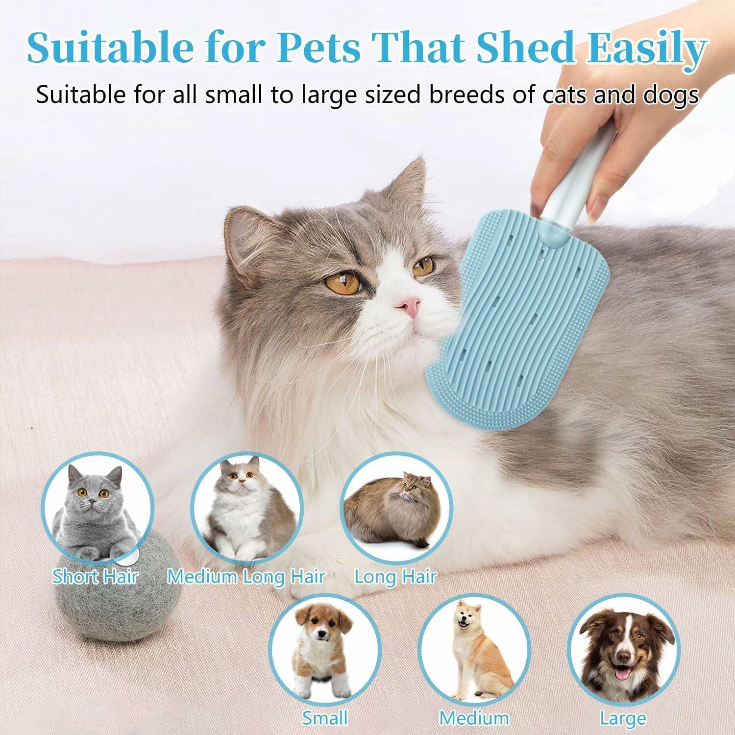 Cat Tongue Comb 2PCS Cat Grooming Brush Long Haired Cats Ice Cream Design