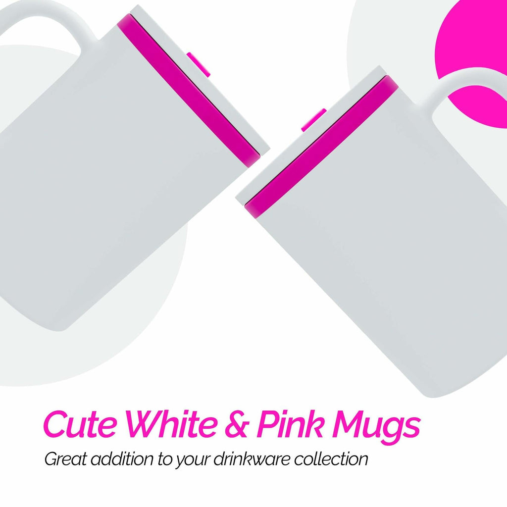Copco Iconic Desk Mug 16oz 2 Pack Pink Double Wall Insulated