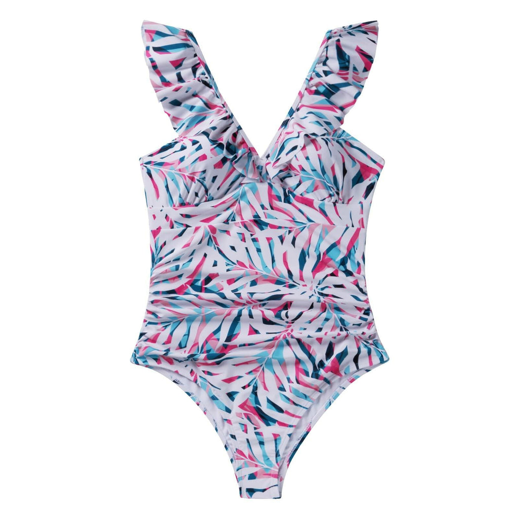 Wildbreath Women's One Piece Swimsuit Tummy Control V Neck Size M