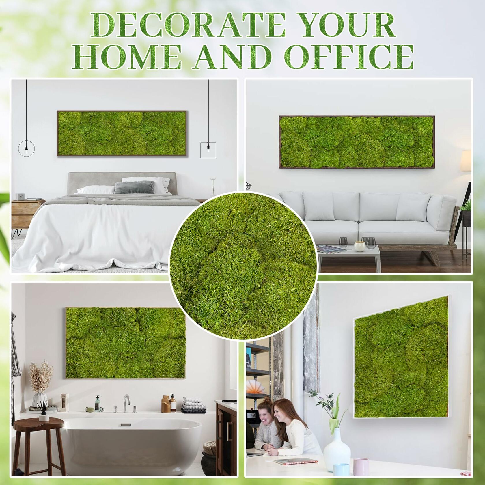 Preserved Reindeer Moss 1.8 sq Ft Natural Yellow-Green Moss for Decor