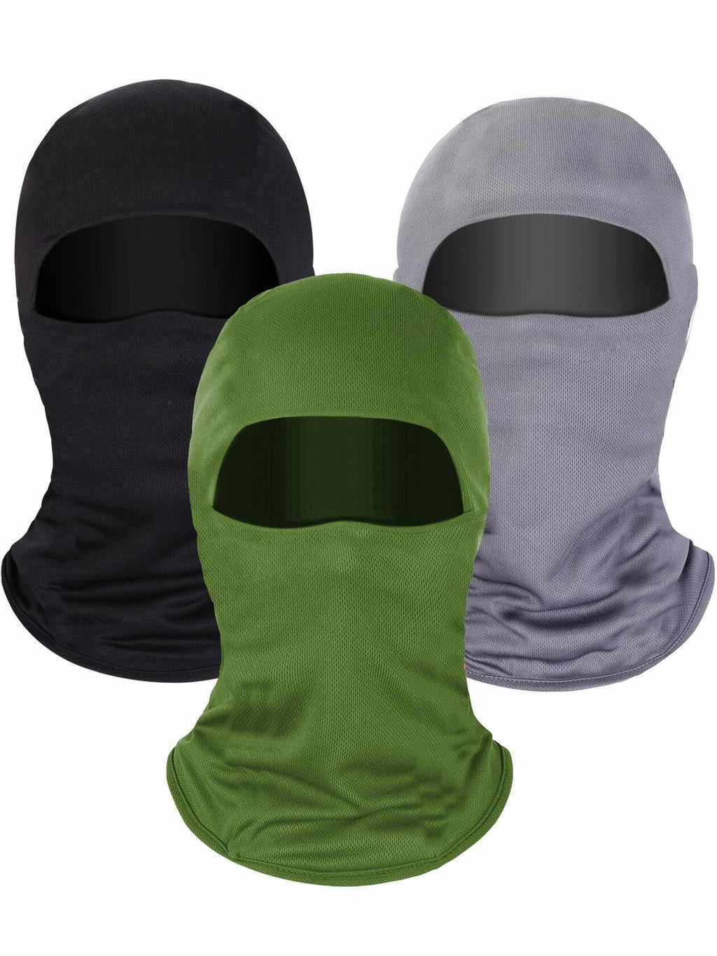 Blulu 3 Pieces Ski Mask Balaclava Full Face Winter Camo Windproof Medium