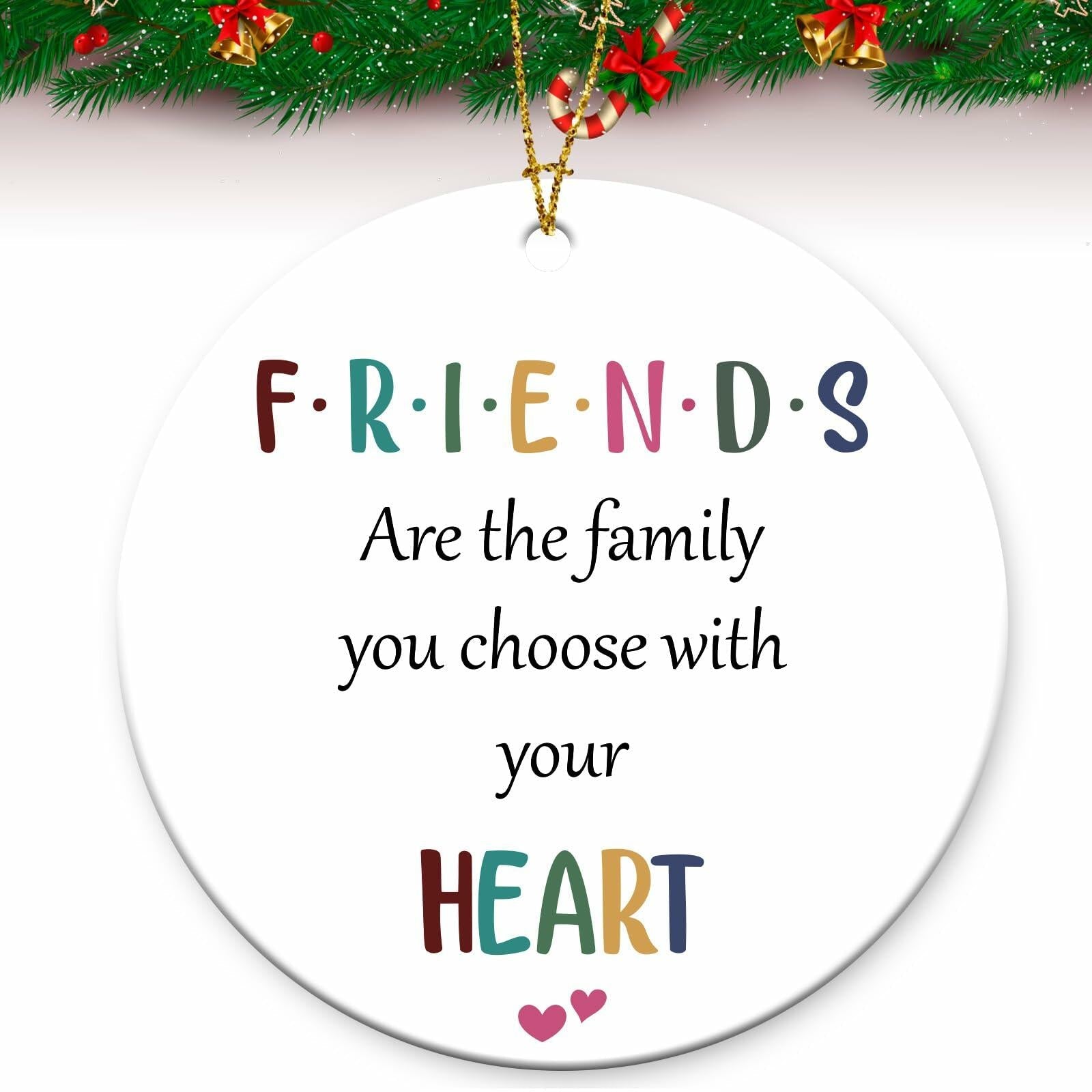 Friend Gifts Hanging Ornament Friendship Heart Christmas Tree Decoration