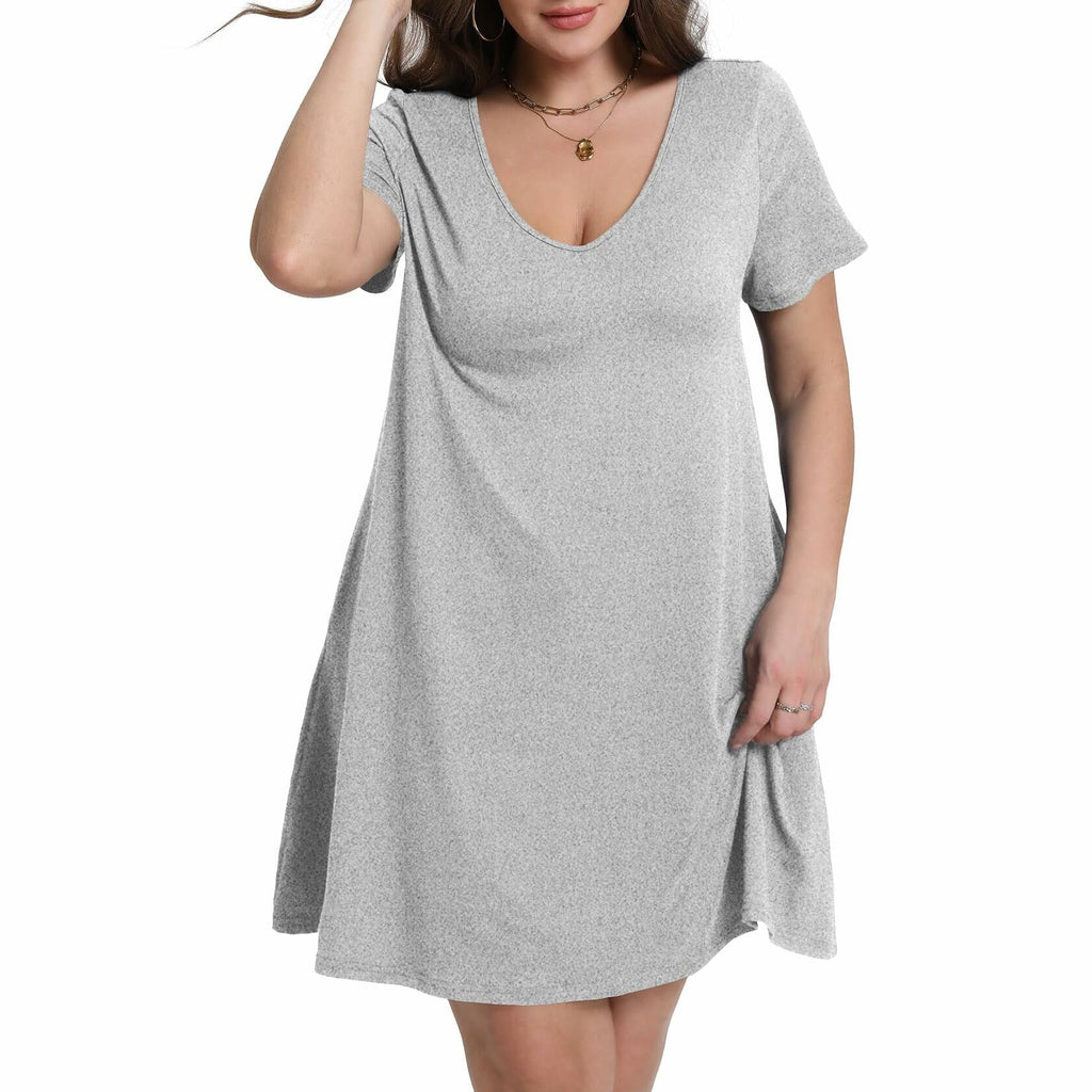 Volope Women's Nightgown Pajama Set 3 Pack Cozy Sleepwear Pockets Size S