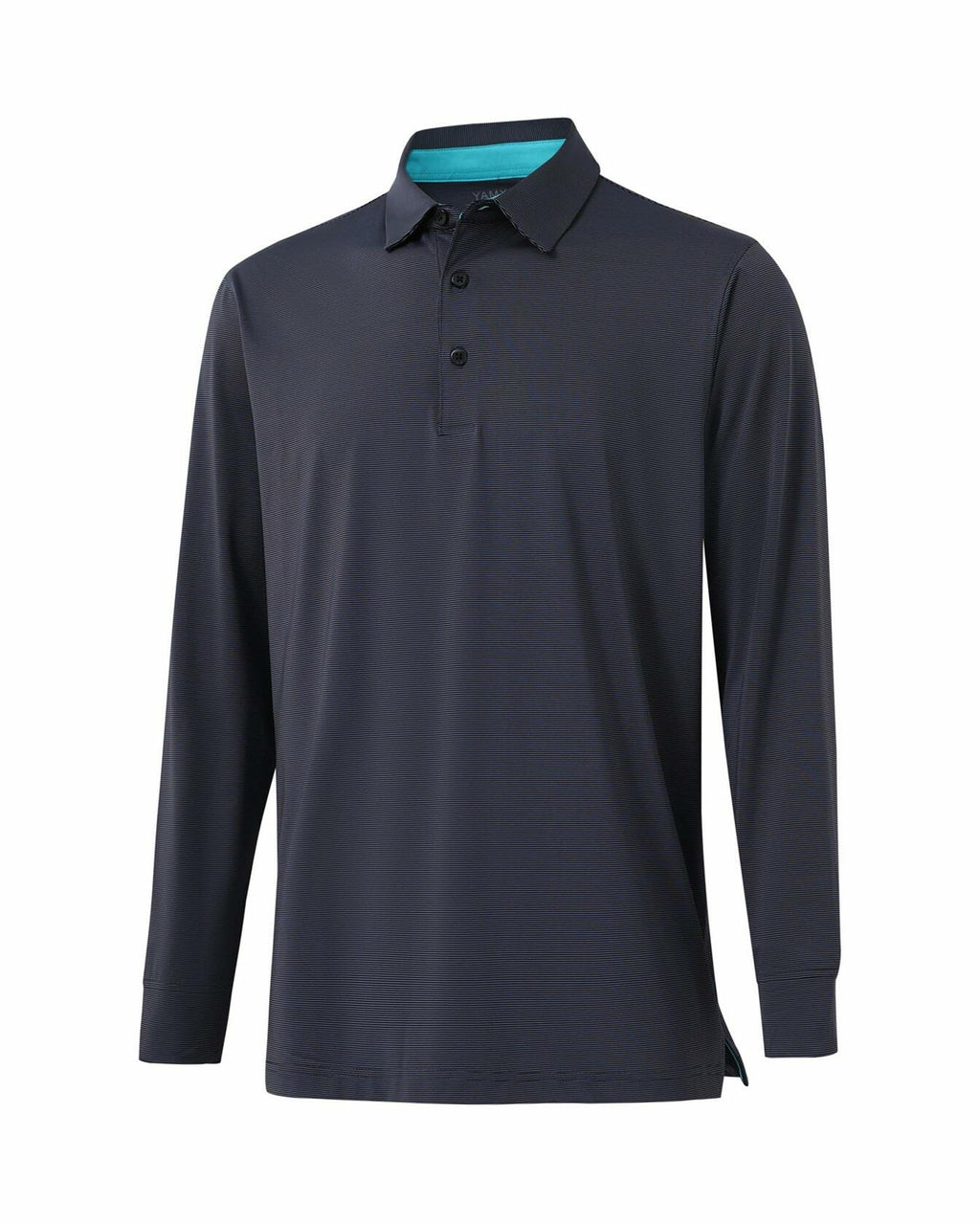 YAMXDM Mens Long Sleeve Golf Polo Shirt Moisture Wicking Light Green Size L
